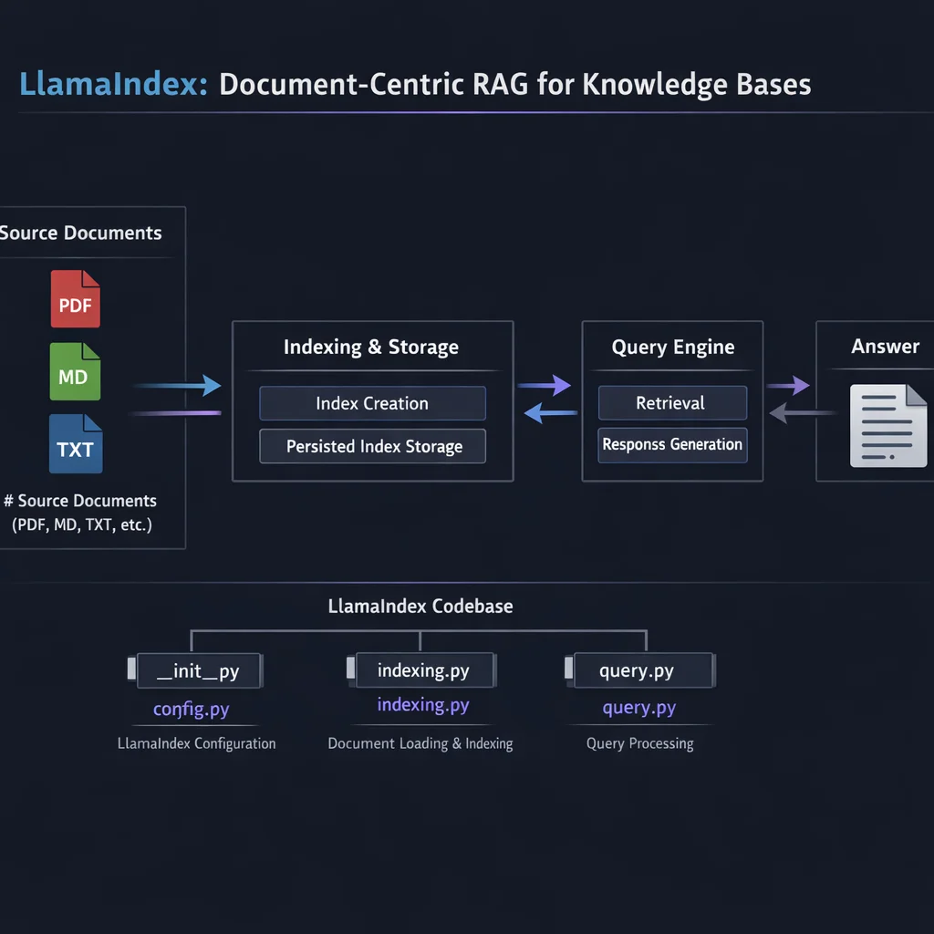 Diagram 1 from LlamaIndex: Document-Centric RAG for Knowledge Bases
