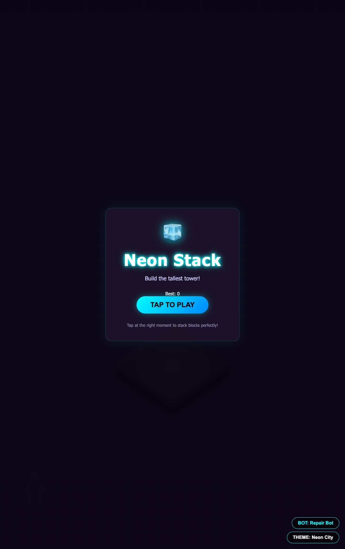 Neon Stack - AI-Built Arcade Game | ESS | Elegant Software Solutions